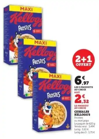 Hyper U KELLOGG'S Cereales frosties offre