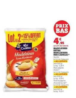 Hyper U KER CADELAC Madeleines extra moelleuses offre