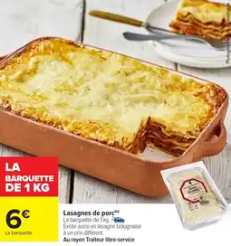 Carrefour Market Lasagnes de porc offre