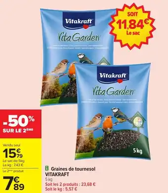 Carrefour Market Graines de tournesol vitakraft offre