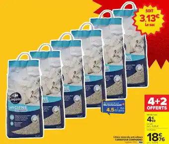 Carrefour Market Litière minérale anti-odeurs carrefour companino offre