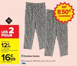 Carrefour Market Pantalon femme offre