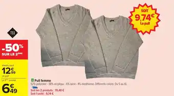 Carrefour Market Pull femme offre