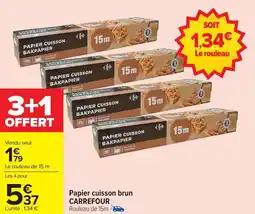 Carrefour Market Papier cuisson brun carrefour offre