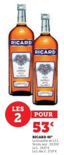 Hyper U RICARD 45° offre
