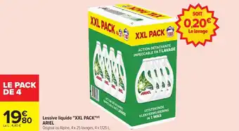 Carrefour Market Lessive liquide xxl pack ariel offre