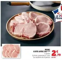 Hyper U Porc cote avec os offre