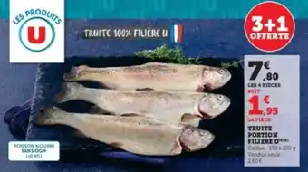 Hyper U U Truite portion filiere offre