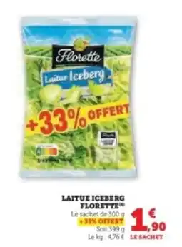 Hyper U FLORETTE Laitue iceberg offre