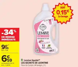 Carrefour Market Lessive liquide les secrets de leontine offre
