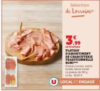 Hyper U Plateau d'assortiment de charcuterie traditionnelle boni offre