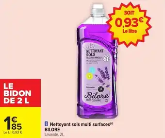 Carrefour Market Nettoyant sols multi surfaces bilore offre