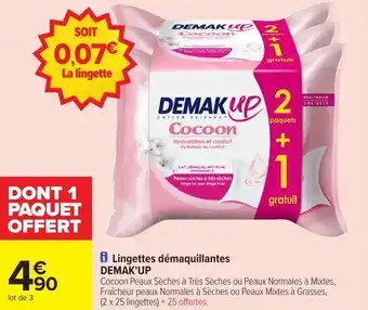 Carrefour Market Lingettes démaquillantes demak'up offre