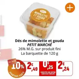 Coccimarket Petit marché - dés de mimolette et gouda offre