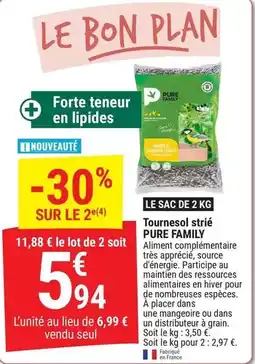 Gamm vert Pure family - tournesol strié offre
