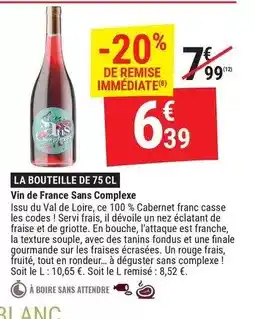 Gamm vert Vin de france sans complexe offre