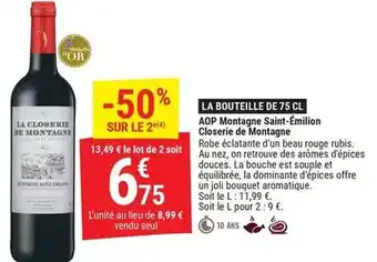 Gamm vert Aop montagne saint-émilion offre