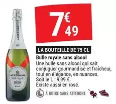 Gamm vert Ackerman - la bouteille de 75 cl offre