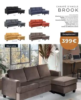 Cocktail Scandinave Canape d'angle brook offre