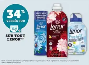 Hyper U LENOR Sur tout offre