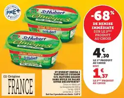 U Express St hubert omega 3 tartine et cuisson 51% matiere grasse sans huile de palme offre decouverte offre
