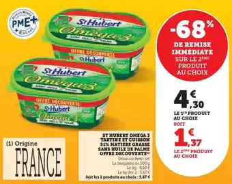 U Express St hubert omega 3 tartine et cuisson 51% matiere grasse sans huile de palme offre decouverte offre