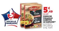 U Express Foies de volaille confits le gaulois offre