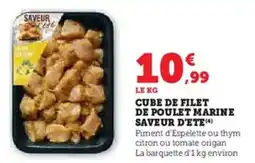 U Express Cube de filet de poulet marine saveur d'ete offre