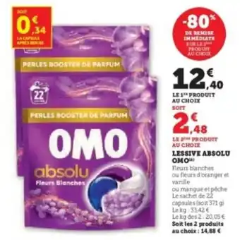 Hyper U OMO Lessive absolu offre