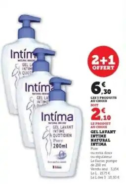 Hyper U INTIMA Gel lavant intime natural offre