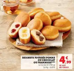 U Express Beignets fourrés pomme ou chocolat ou framboise offre
