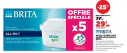 Hyper U BRITA Pack 5 filtres a eau maxtra pro all in 1 offre