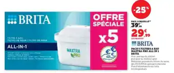 Hyper U BRITA Pack 5 filtres a eau maxtra pro all in 1 offre