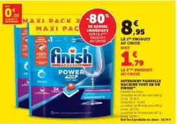 Hyper U FINISH Detergent vaisselle machine tout en un offre