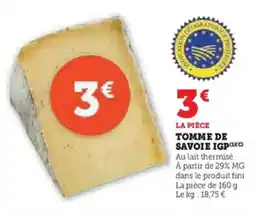 U Express Tomme de savoie igp offre