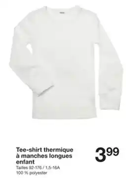 Zeeman Tee-shirt thermique à manches longues enfant offre