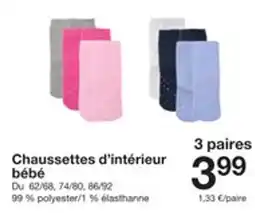 Zeeman Chaussettes d'intérieur bébé offre