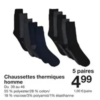 Zeeman Chaussettes thermiques homme offre