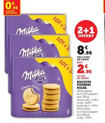U Express Biscuits fourres milka offre