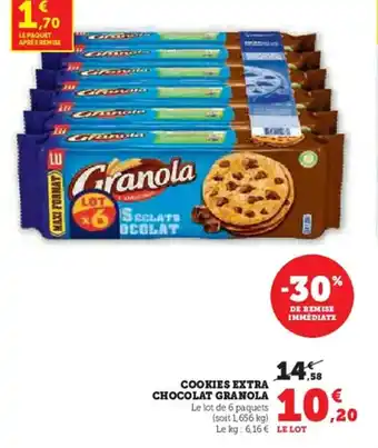 U Express Cookies extra chocolat granola offre