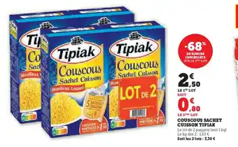 U Express Couscous sachet cuisson tipiak offre