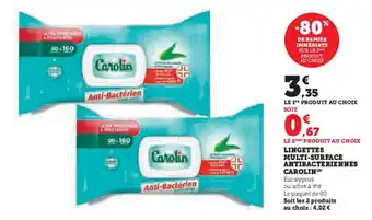 U Express Lingettes multi-surface antibacteriennes carolin offre
