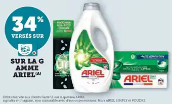 U Express Sur la g amme ariel offre