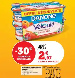 U Express Yaourt brasse veloute danone offre