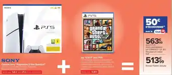 Carrefour Console Sony Playstation 5 Slim Standard offre