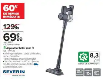 Carrefour Aspirateur balai sans fil offre
