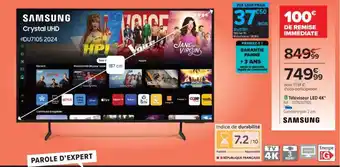 Carrefour Samsung Crystal UHD TV offre