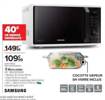 Carrefour Micro-ondes Samsung offre