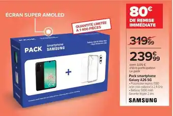 Carrefour Pack smartphone Galaxy A26 5G offre