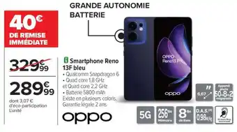 Carrefour Smartphone Reno 13F bleu offre